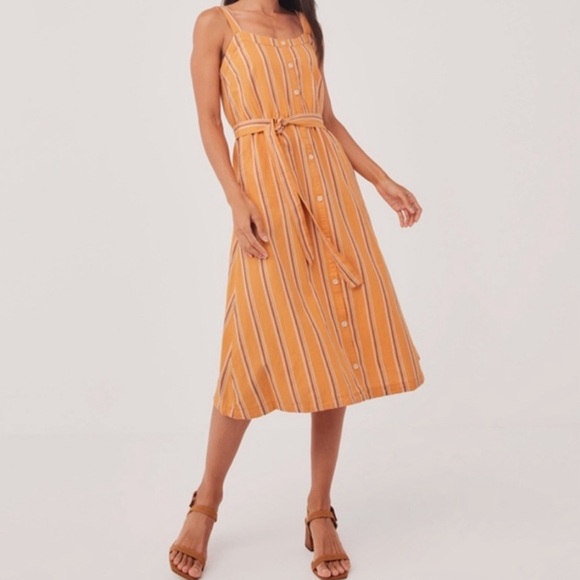 Pact Dresses & Skirts - Pact The Canopy Orange Stripe Picnic Dress